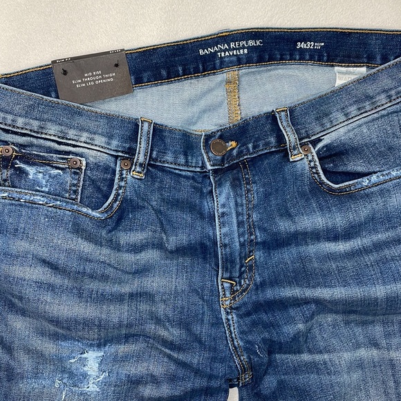 Banana Republic Slim Fit World Traveler Jean Size 34x32 - Picture 5 of 11